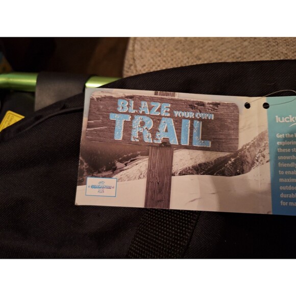 Lucky Bums 22" Snowshoes Green with Carrying Bag 24 x 9 - Picture 5 of 8